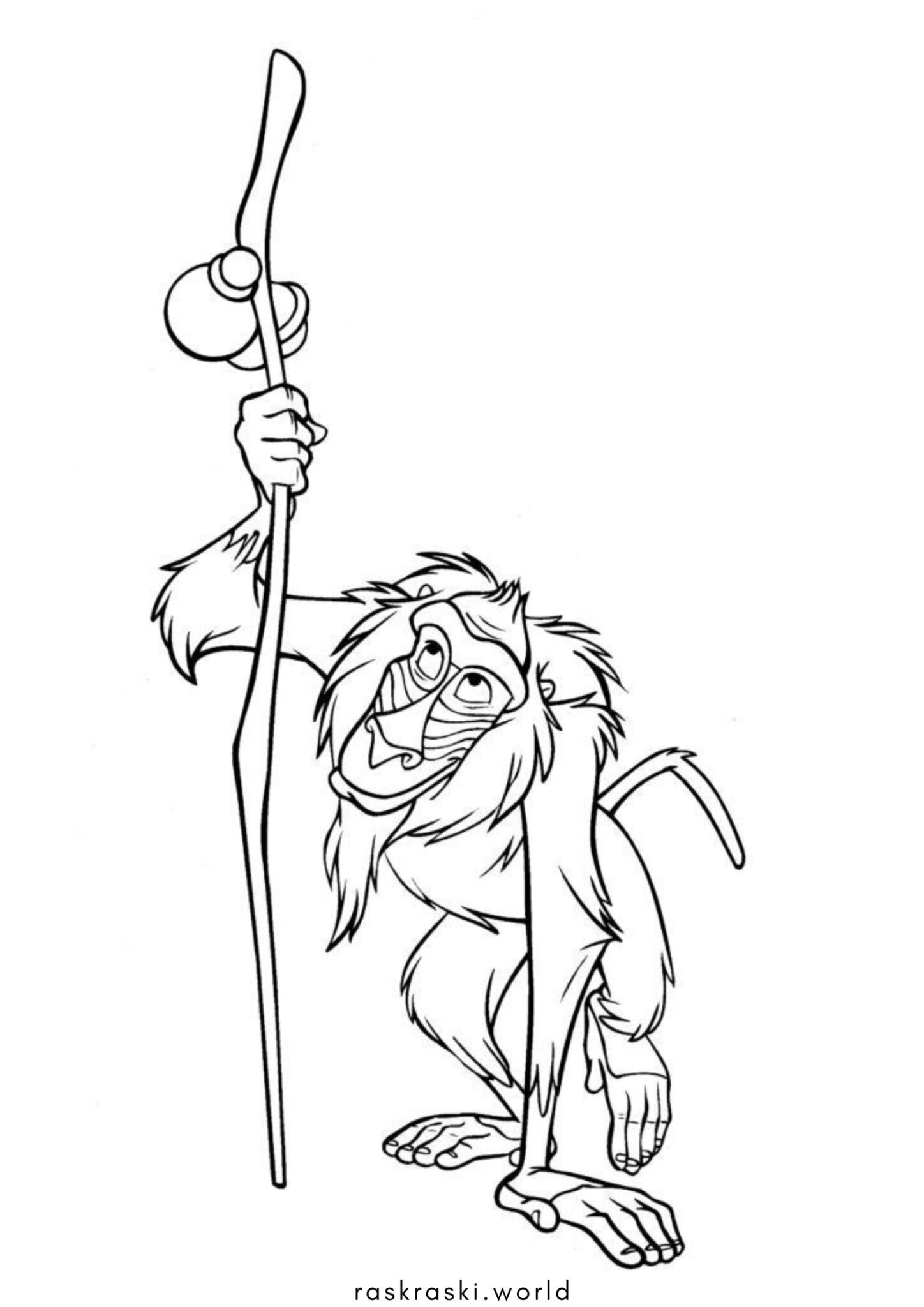 Раскраска Рафики (Король Лев)