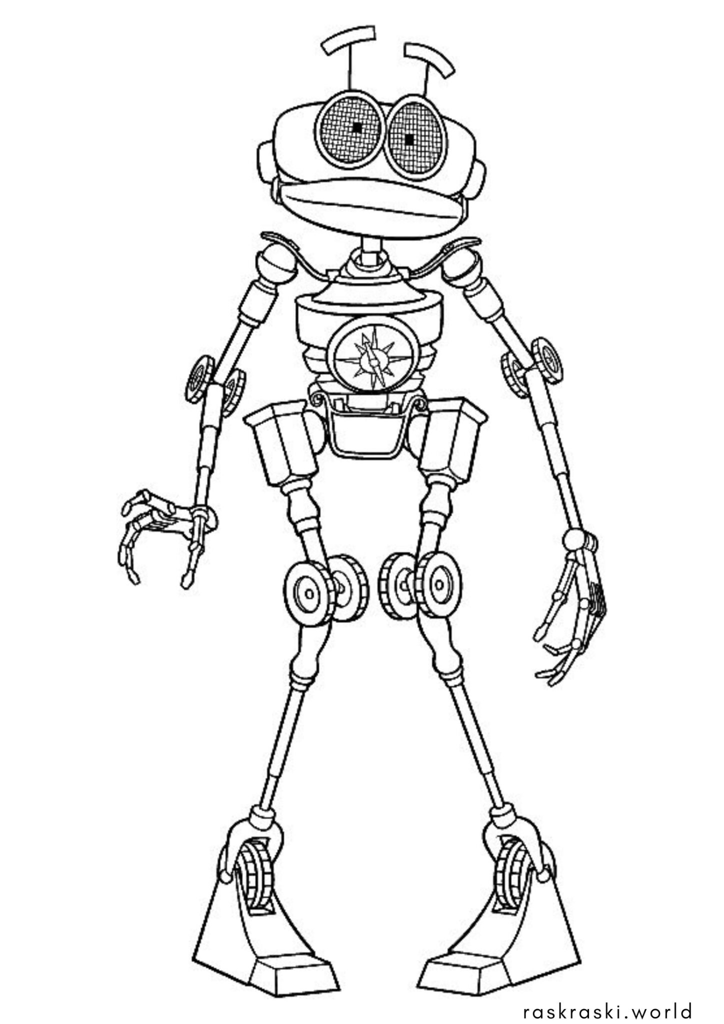 Раскраска Робот B.E.N. (Б.Е.Н.) — Планета сокровищ