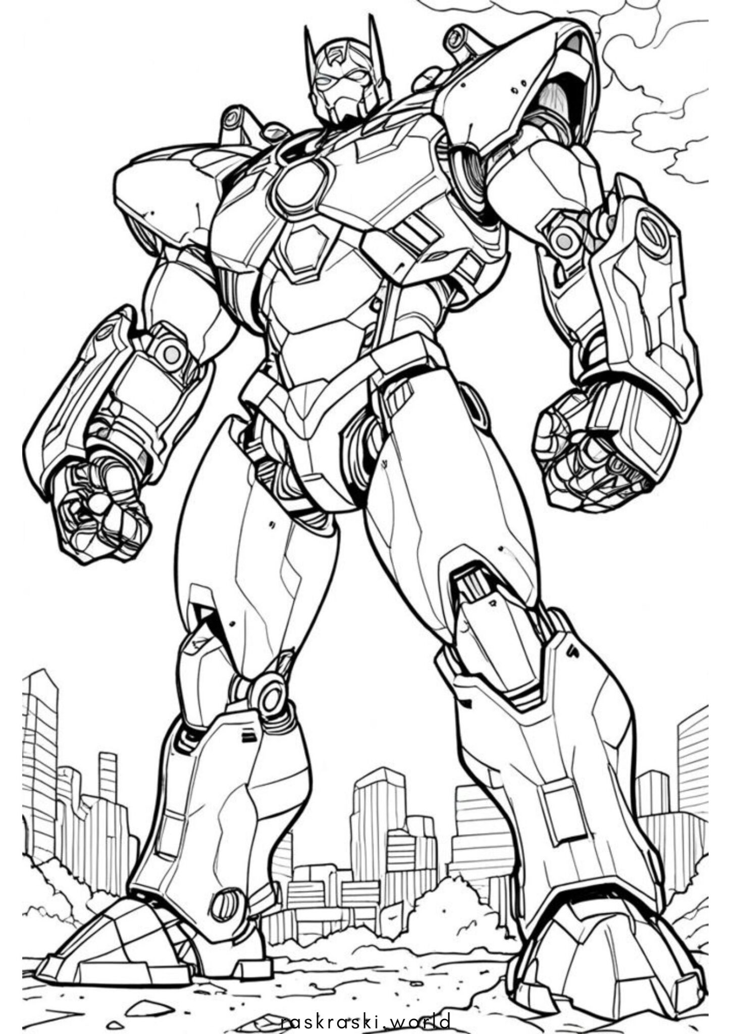 Раскраска Робот Джипси Дэнжер (Тихоокеанский рубеж)