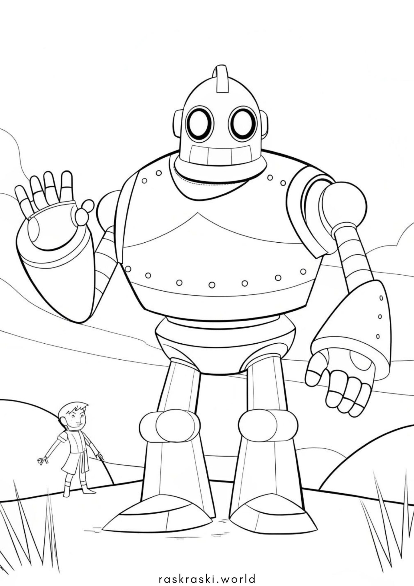 Раскраска Робот из Стальной гигант