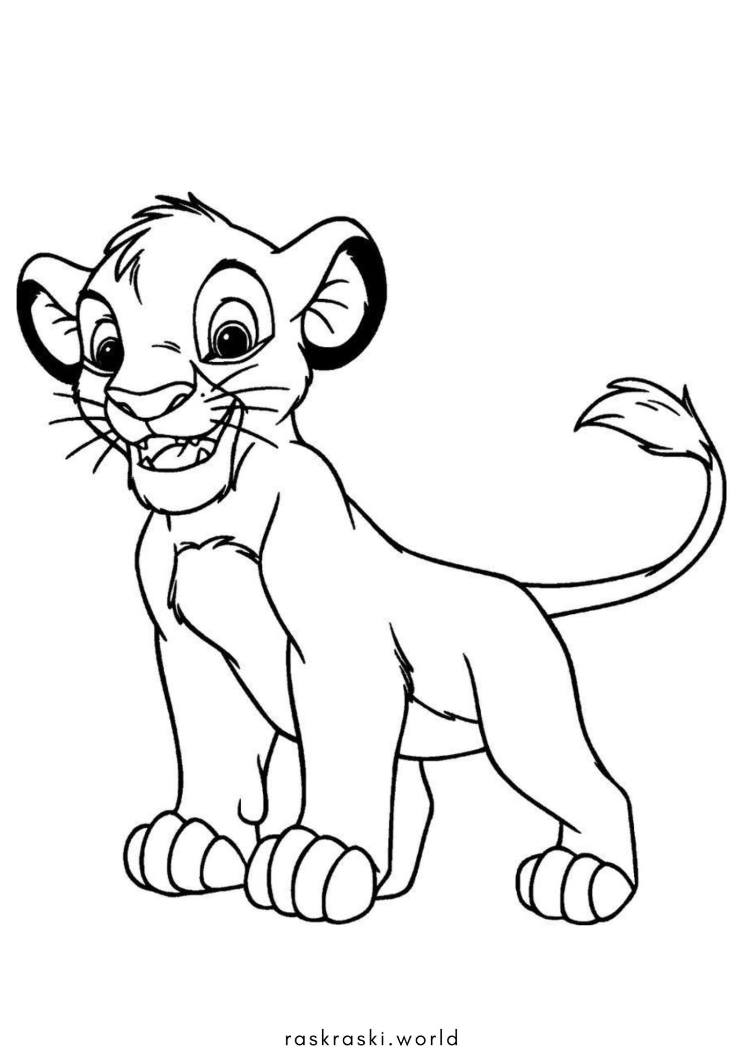 Раскраска Симба (Король Лев)