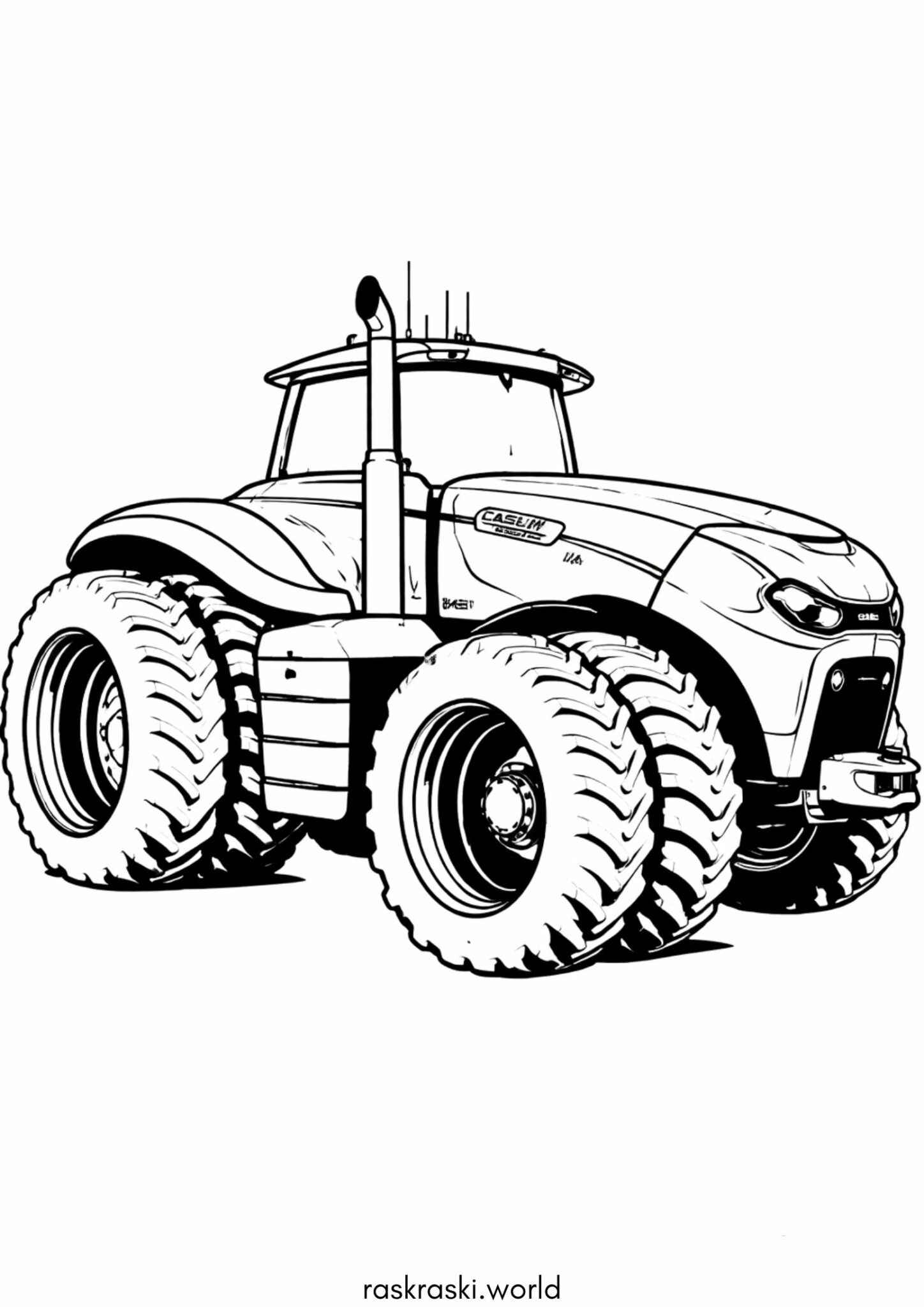 Раскраска Современный трактор