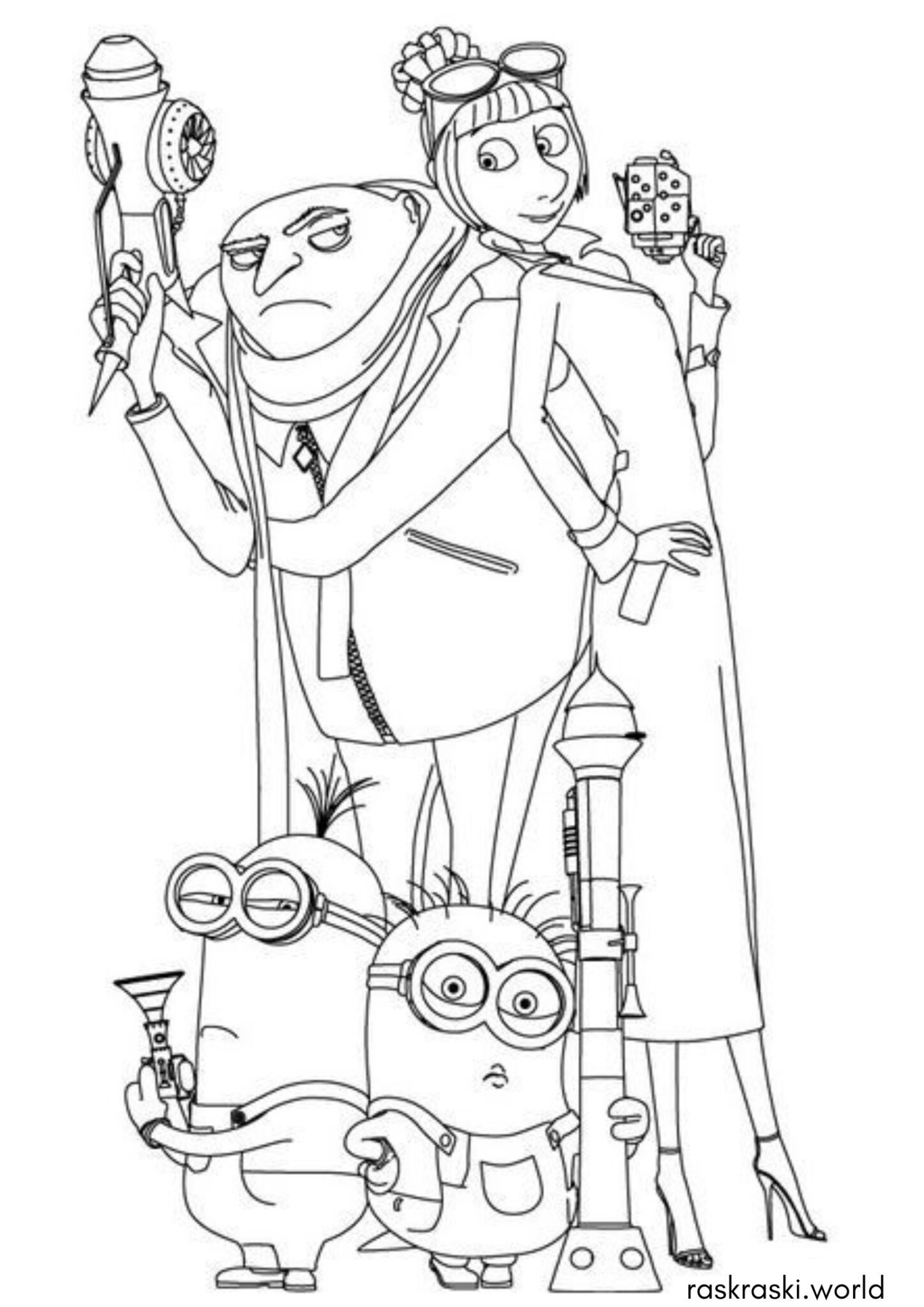 Раскраска Гадкий я 2