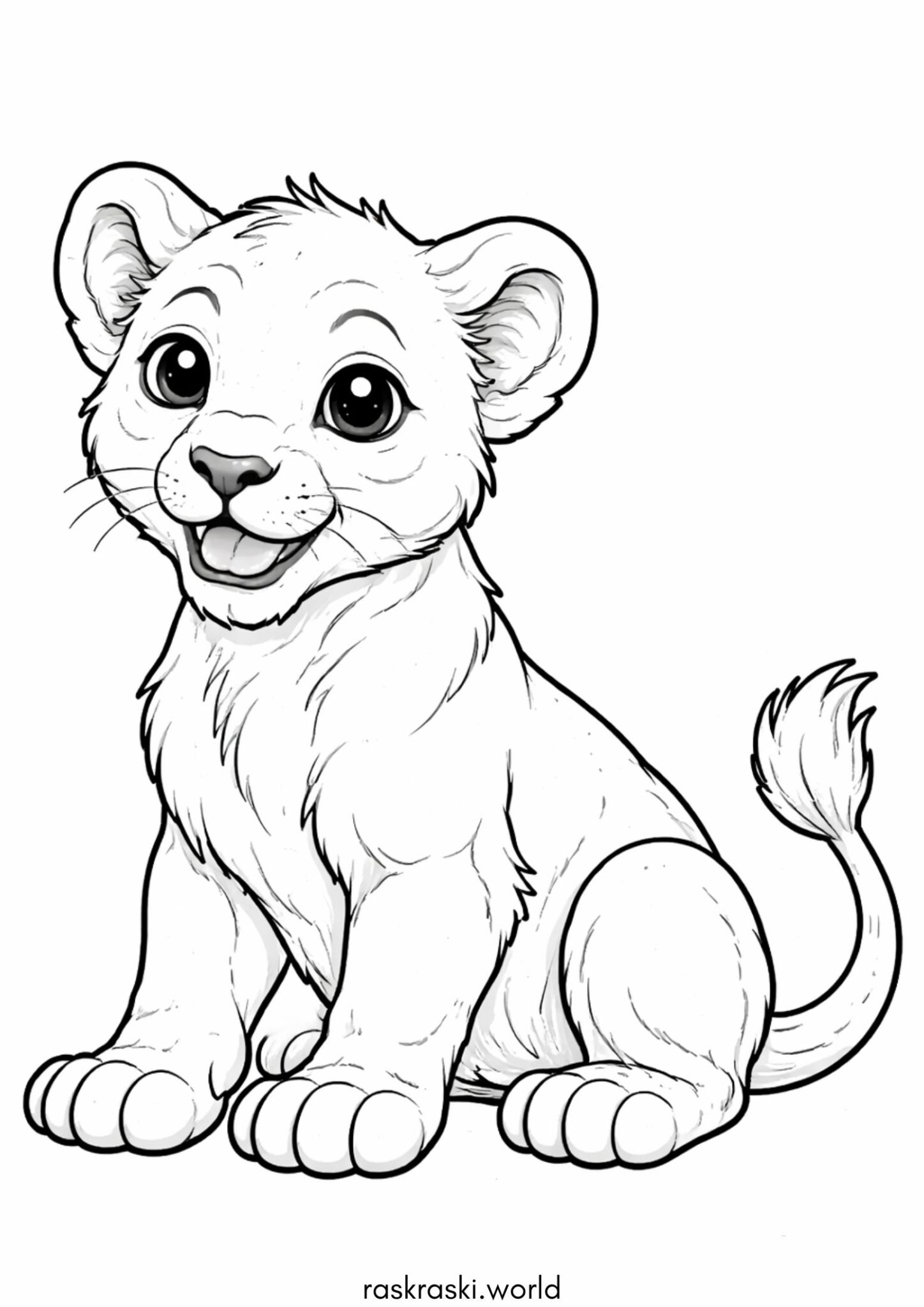 Раскраска Львенок