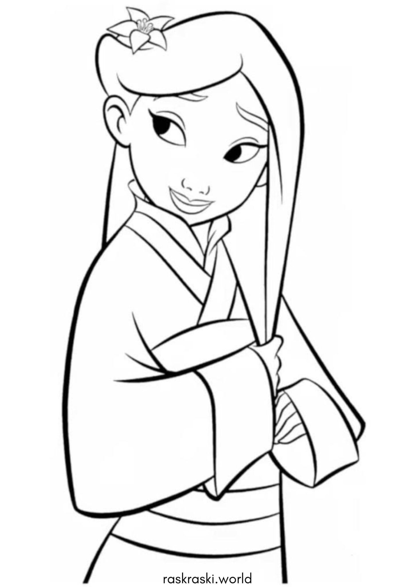 Раскраска Мулан Раскраска Мулан