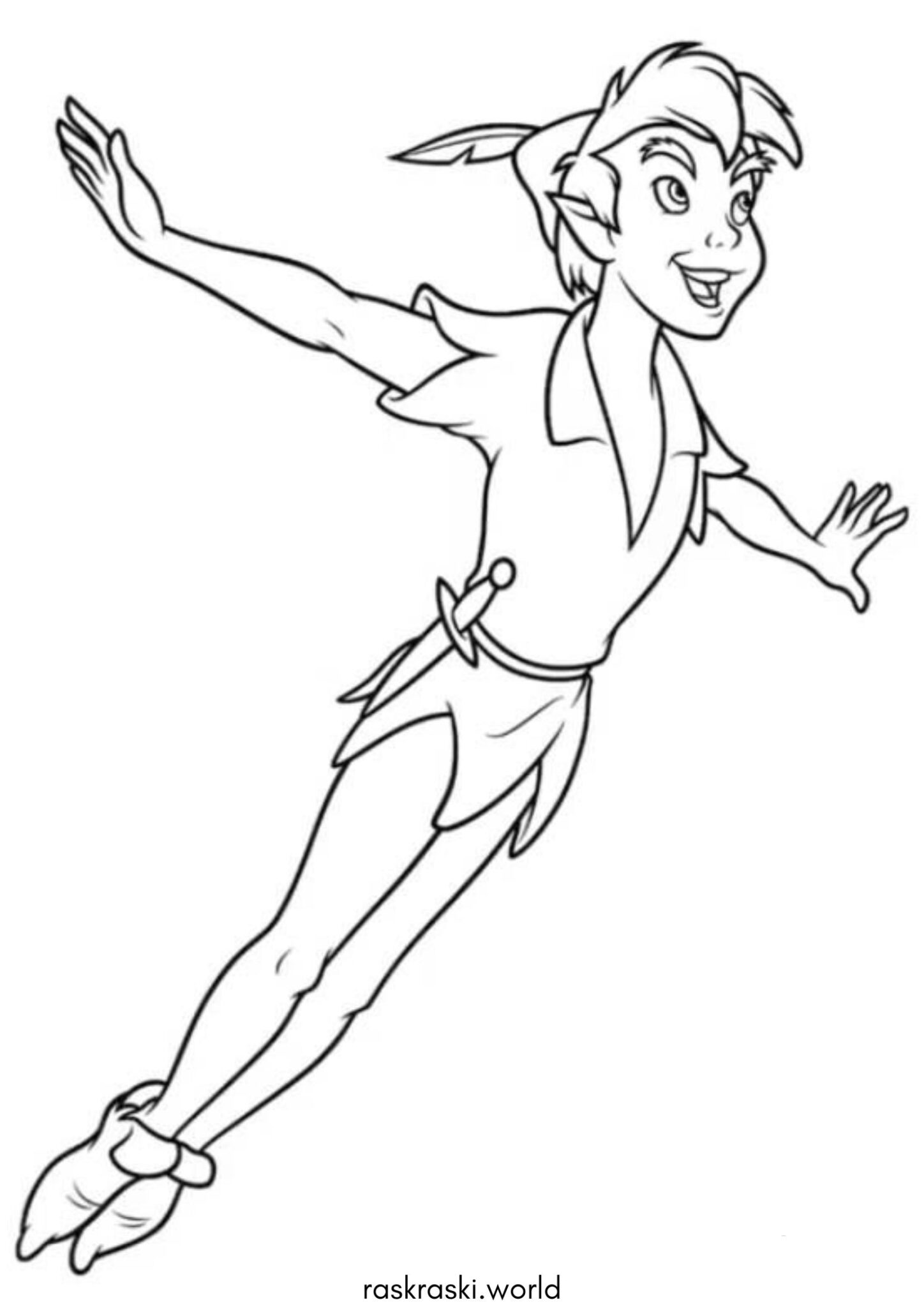 Раскраска Питер Пэн Раскраска Питер Пэн