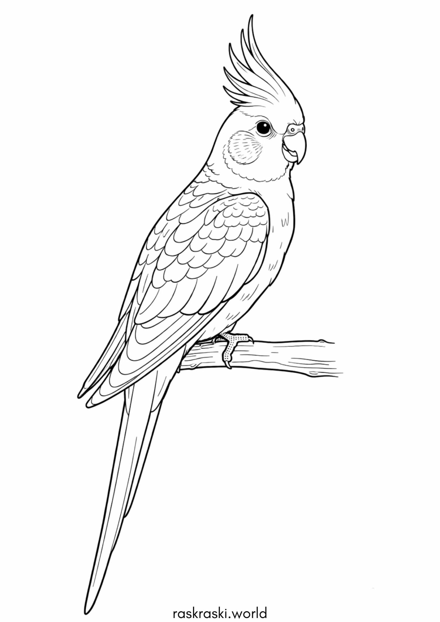 Раскраска Попугай Корелла