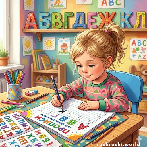 Раскраски Прописи букв