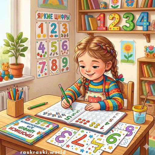 Раскраски Прописи цифр