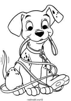 Щенок далматинца с поводком (101 далматинец)