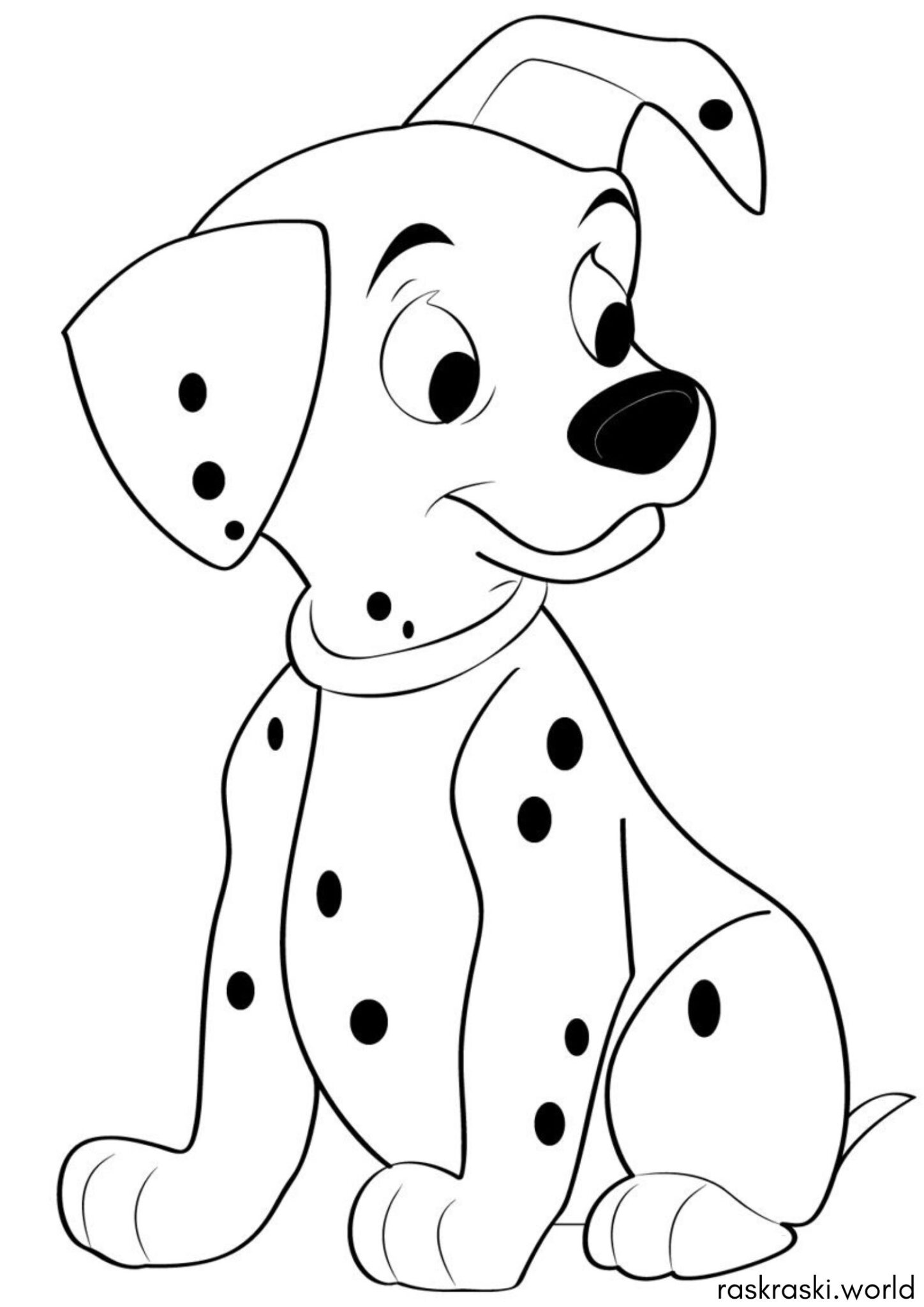 Раскраска Щенок из 101 далматинец Раскраска Щенок из 101 далматинец