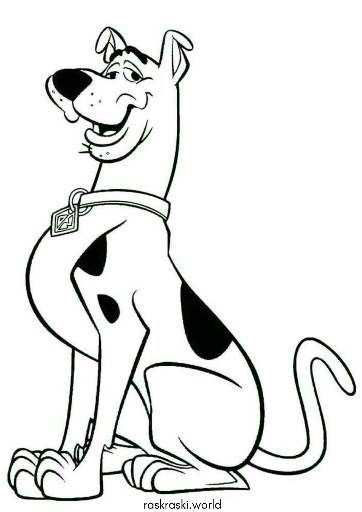 Раскраска Собака Скуби-Ду
