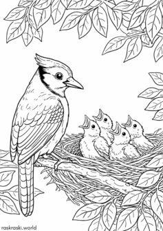 Птички — птенцы в гнезде